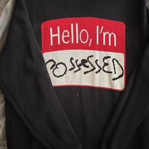 Graphic knitted Black and Red Sweater